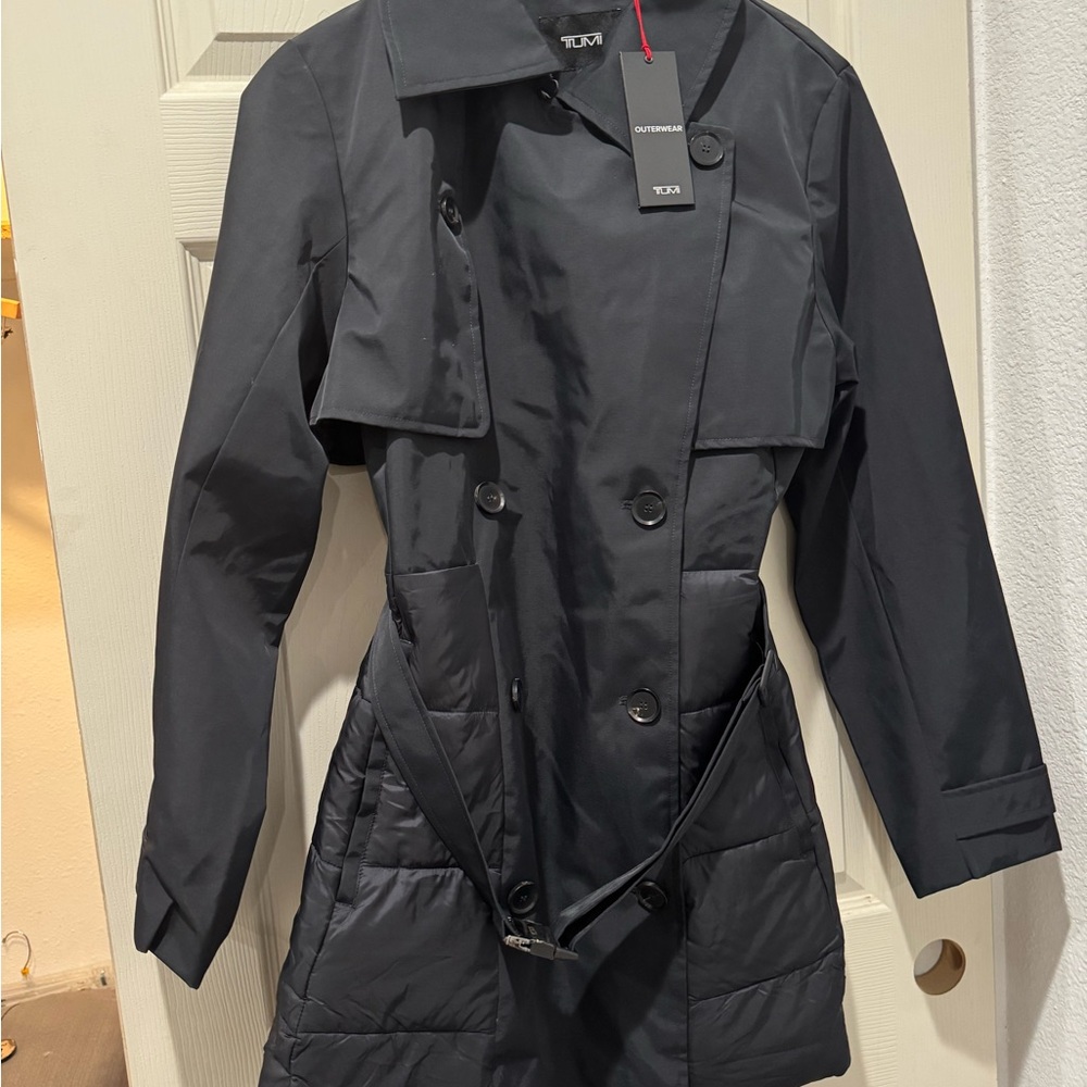 Tumi Women's Dark Gray Trench Coat